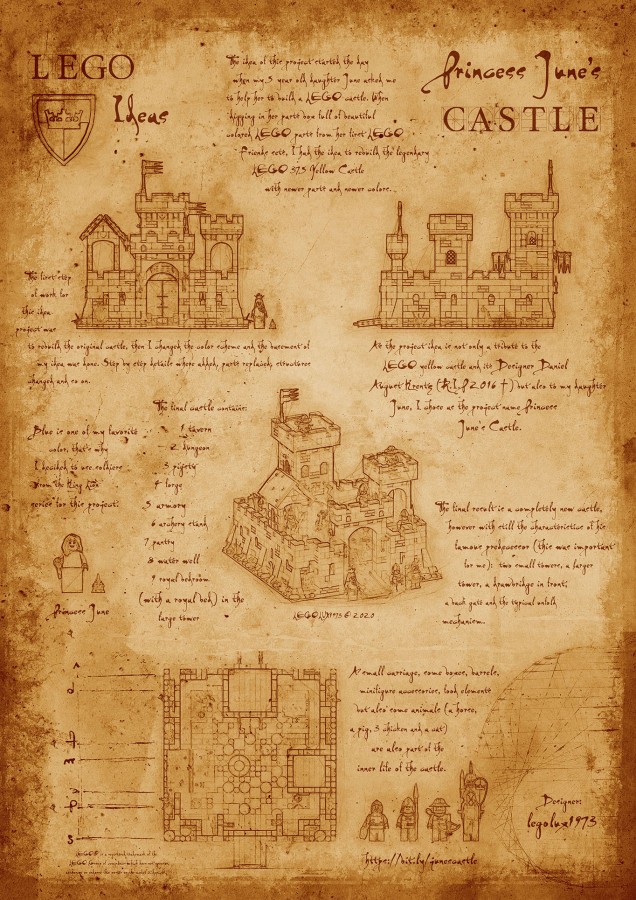 Blueprint Poster - Princess June's Castle - my LEGO Ideas Project