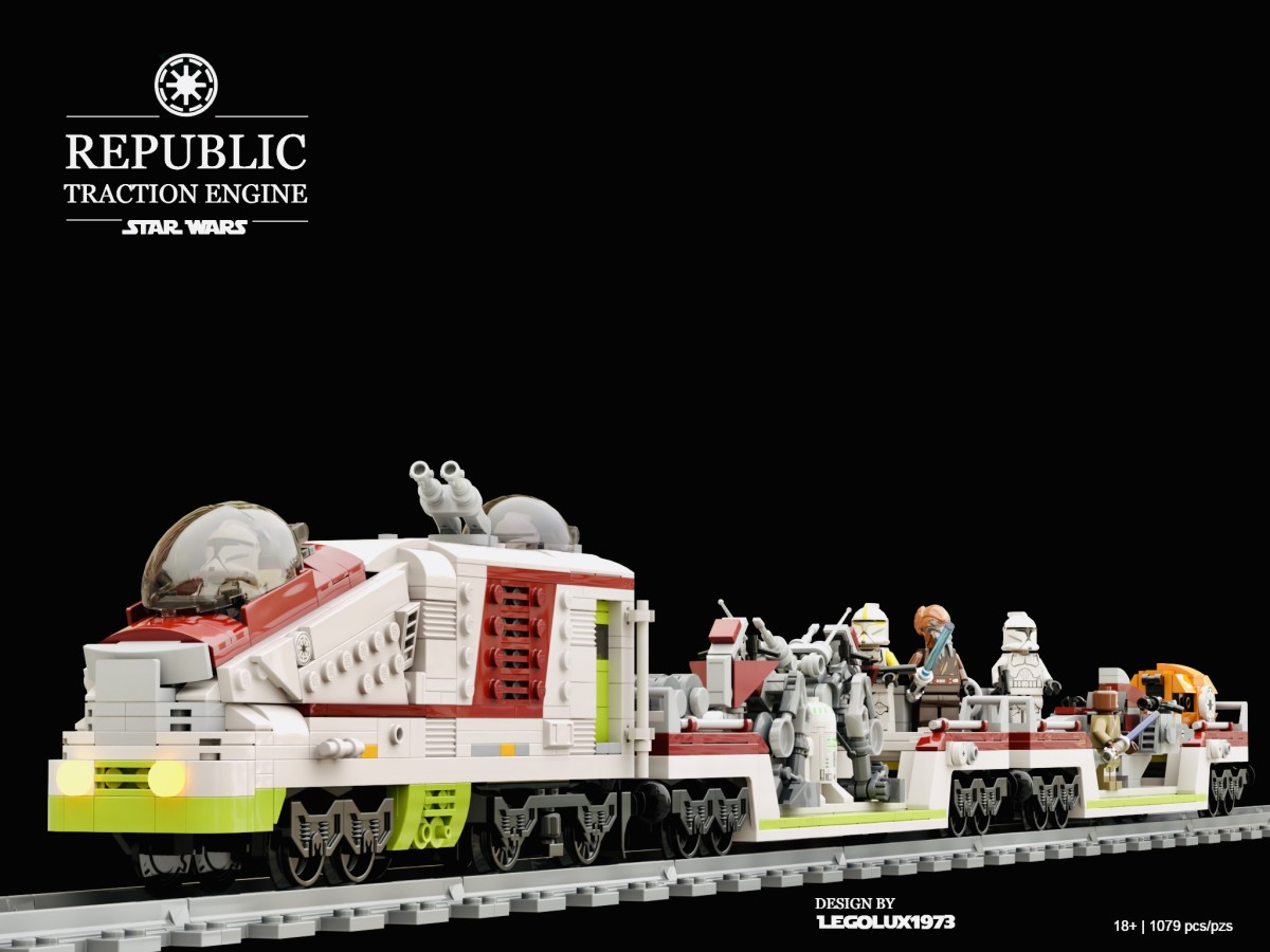 LEGO Stars Wars MOC - Republic Traction Engine 01