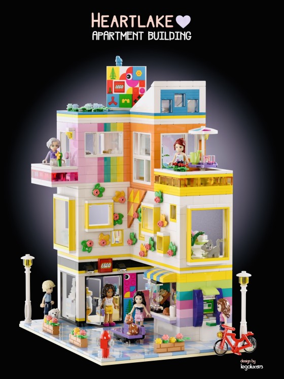legolux1973 - LEGO Friends Heartlake Apartment Building with LEGO Brand Store 02
