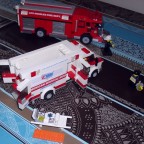 Ford E 350 type 2 AMR Paramedic Ambulance & Pierce Dash LAFD Rescue